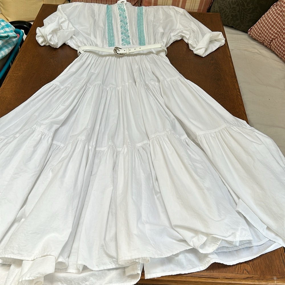 Foxy Lady Full Swing Circle skirt w beautiful drape. Vntg 80s Boho. Gorgeous !
